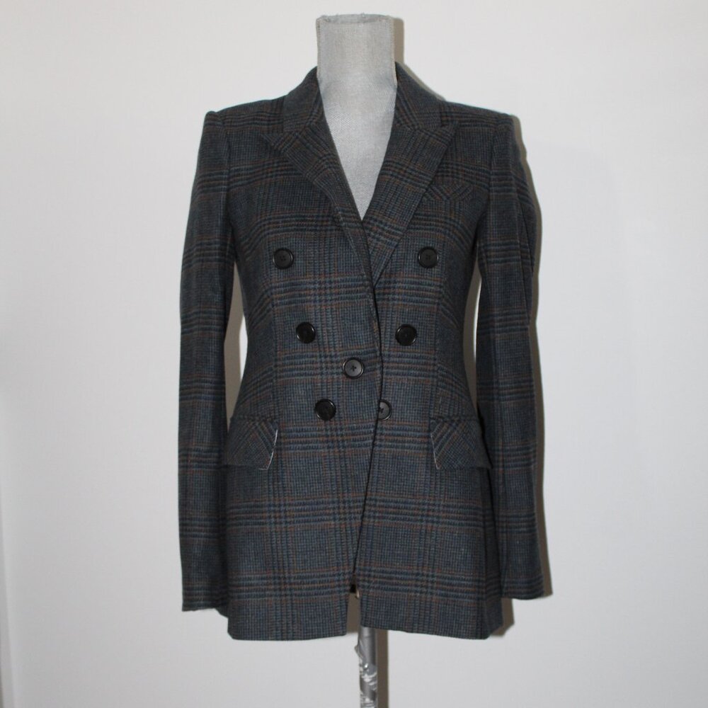 Veronica Beard Plaid Blazer - Gray and Black